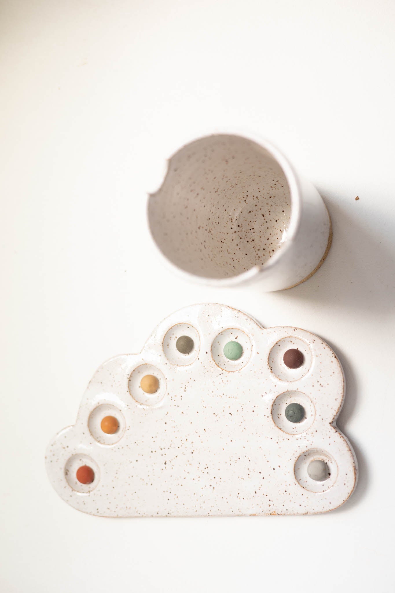Speckled Mixing Ceramic Palette