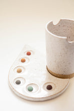 Load image into Gallery viewer, miss painterly simple raindrop nesting palette: handmade ceramic painting palette