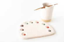 Load image into Gallery viewer, miss painterly mixing rainbow palette: handmade ceramic painting palette (palette only)