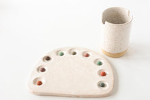 Load image into Gallery viewer, miss painterly mixing rainbow palette: handmade ceramic painting palette (palette only)