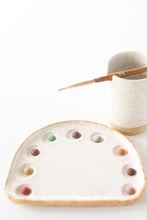 Load image into Gallery viewer, miss painterly organic palette set: handmade ceramic painting palette