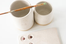 Load image into Gallery viewer, miss painterly double brush cup: handmade ceramic watercolor cup