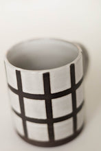 Load image into Gallery viewer, miss harriette (dark) : *handmade grid ceramic mug*
