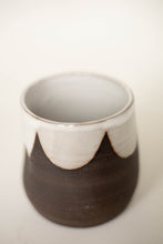 Load image into Gallery viewer, miss sylva scallop  (dark) *handmade ceramic thumb indent mug*
