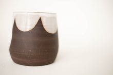 Load image into Gallery viewer, miss sylva scallop  (dark) *handmade ceramic thumb indent mug*
