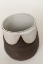 Load image into Gallery viewer, miss sylva scallop  (dark) *handmade ceramic thumb indent mug*
