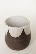 Load image into Gallery viewer, miss sylva scallop  (dark) *handmade ceramic thumb indent mug*
