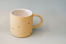 Load image into Gallery viewer, miss autumn lovey  *handmade rainbow hearts ceramic mug*
