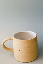 Load image into Gallery viewer, miss autumn lovey  *handmade rainbow hearts ceramic mug*
