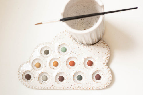DIY AIR DRY CLAY PAINT PALETTE  How I made custom paint palette and brush  rest #DIYpalette #palette 
