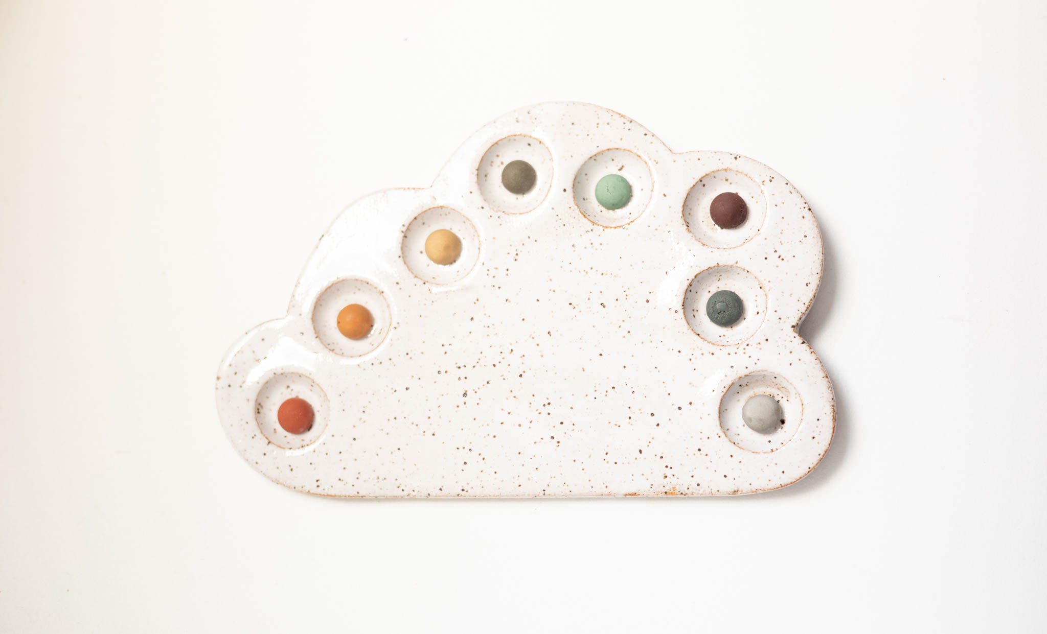 miss painterly simple nesting cloud palette: handmade ceramic painting  palette