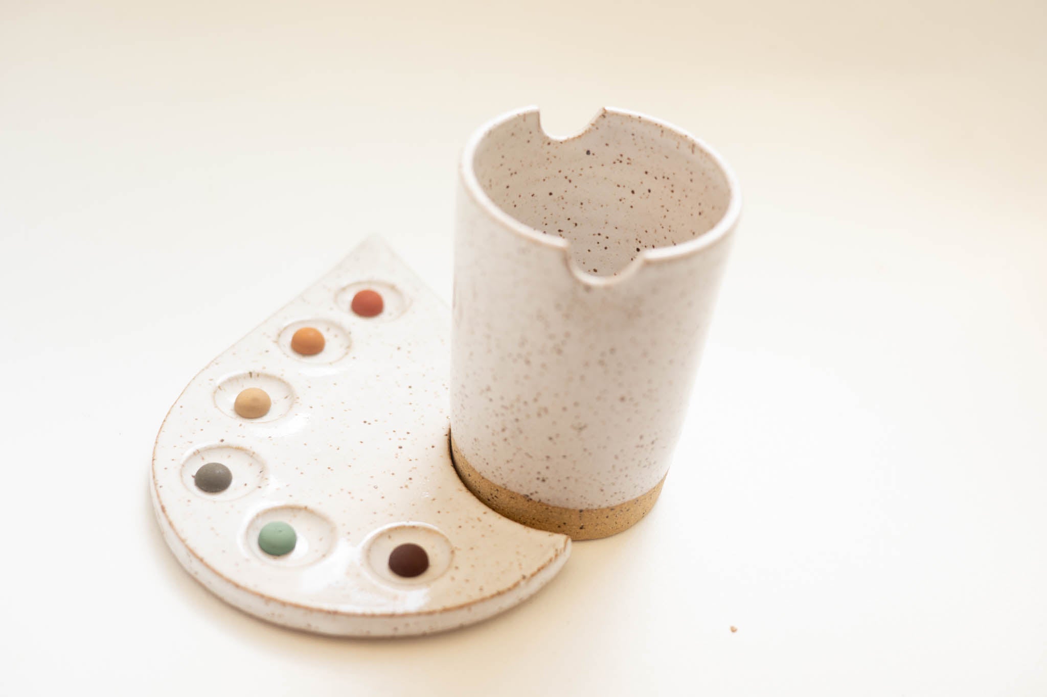 miss painterly simple raindrop nesting palette: handmade ceramic paint –  joye made clay