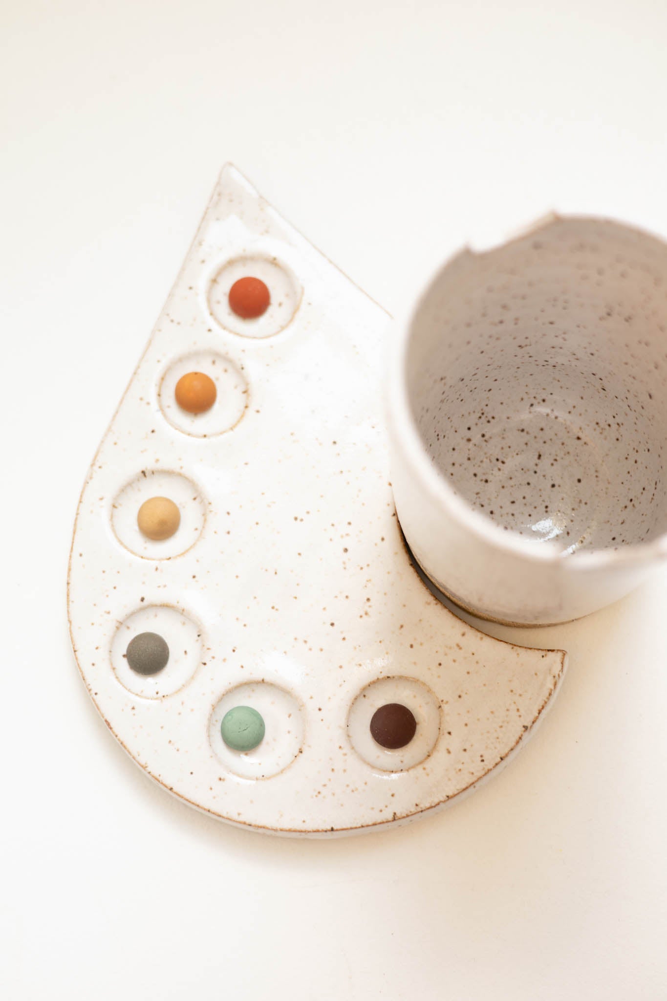 miss painterly simple raindrop nesting palette: handmade ceramic paint –  joye made clay