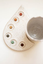 Load image into Gallery viewer, miss painterly  simple raindrop nesting palette: handmade ceramic painting palette
