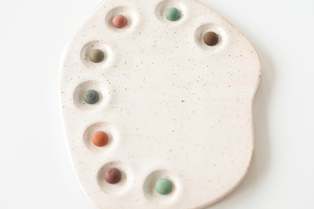 miss painterly modern palette: handmade ceramic painting palette (palette only)