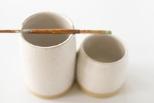 Load image into Gallery viewer, miss painterly double brush cup: handmade ceramic watercolor cup
