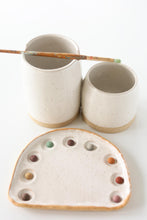 Load image into Gallery viewer, miss painterly double brush cup: handmade ceramic watercolor cup
