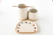 Load image into Gallery viewer, miss painterly double brush cup: handmade ceramic watercolor cup
