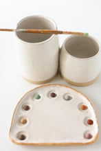 Load image into Gallery viewer, miss painterly double brush cup: handmade ceramic watercolor cup
