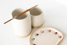 Load image into Gallery viewer, miss painterly double brush cup: handmade ceramic watercolor cup
