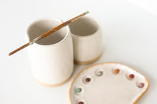 Load image into Gallery viewer, [seconds] miss painterly double brush cup: handmade ceramic watercolor cup
