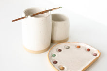 Load image into Gallery viewer, [seconds] miss painterly double brush cup: handmade ceramic watercolor cup
