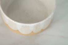 Load image into Gallery viewer, miss indy *scalloped handmade ceramic dog bowl*
