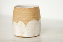 Load image into Gallery viewer, miss sylva low scallop *handmade ceramic thumb indent mug*
