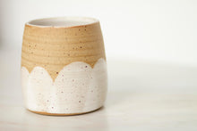 Load image into Gallery viewer, miss sylva low scallop *handmade ceramic thumb indent mug*
